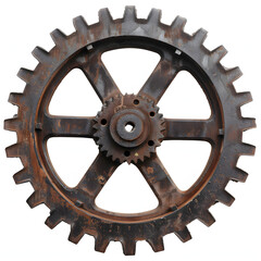 production plans / cogwheel isolated on white background, detailed, png