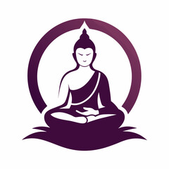 Lord Buddha logo icon Vector Illustration 