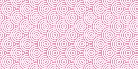 Vector Overlapping Pattern Minimal diamond geometric wave spiral and abstract circle wave line. pink color seamless tile stripe geometric create retro line backdrop white pattern background.