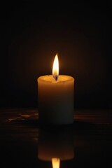 "Mourning and Solace: Dramatic artwork of a Burning Candle" ar 2:3