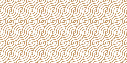 Vector Overlapping Pattern Minimal diamond geometric wave spiral and abstract circle wave line. brown, wood color seamless tile stripe geometric create retro line backdrop white pattern background.