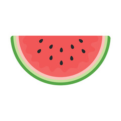 slice of watermelon. Watermelon vector illustration isolated on white background. Watermelon icon. 