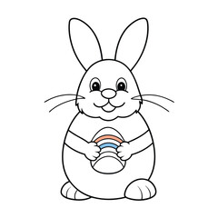 Easter bunny coloring page
