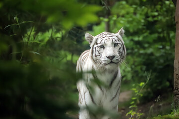 Tigre blanc dans la nature