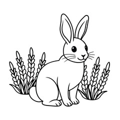 Easter bunny coloring page
