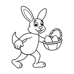 Easter bunny coloring page