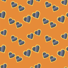 Summer background pattern with sunglasses in flat style.Seamless pattern for fabric, cover, textile, wrapping paper, banner.Summer season.