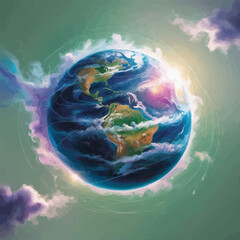 Fototapeta premium earth in the sky