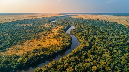 Stunning realistic photo of a desertified landscape overtaking a once-lush forest, emphasizing the irreversible impact of desertification on ecosystems. , Minimalism,