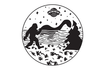 Loch Ness Monster svg, Nessie svg, Split monogram svg, Lochness SVG, Monster dinosaur, stencil, Loch Ness Clipart, Loch Ness dxf, Loch Ness Vector, Loch Ness png, Loch Ness cut files, cricut cu