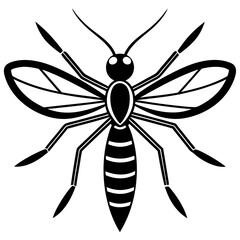 mosquito isolated silhouette vector illustrations
