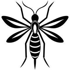 mosquito isolated silhouette vector illustrations