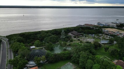 Mangal das Garças Portal da Amazônia Belém Pará Brasil Natureza Jardim Botânico Animais Aves Vegetação Tropical Paisagem Passeio Cultura Exposição Ambiente Natural Fauna Flora Ecoturismo Lago Drone PA
