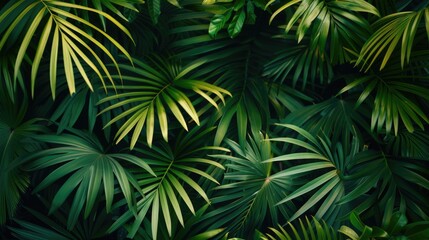 A close-up shot of a bunch of palm leaves, great for tropical or nature-themed designs