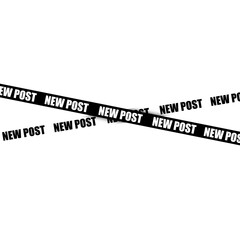 New post tag. Breaking news. New Post and Video Banners. social media application. Concept for video blog, vlogging, social media content