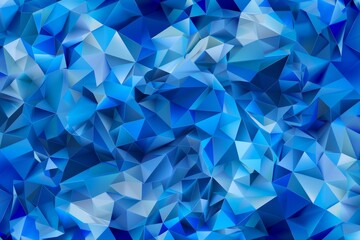 A mesmerizing arrangement of blue geometric shapes, creating a dynamic visual experience. Perfect for modern designs and digital art.