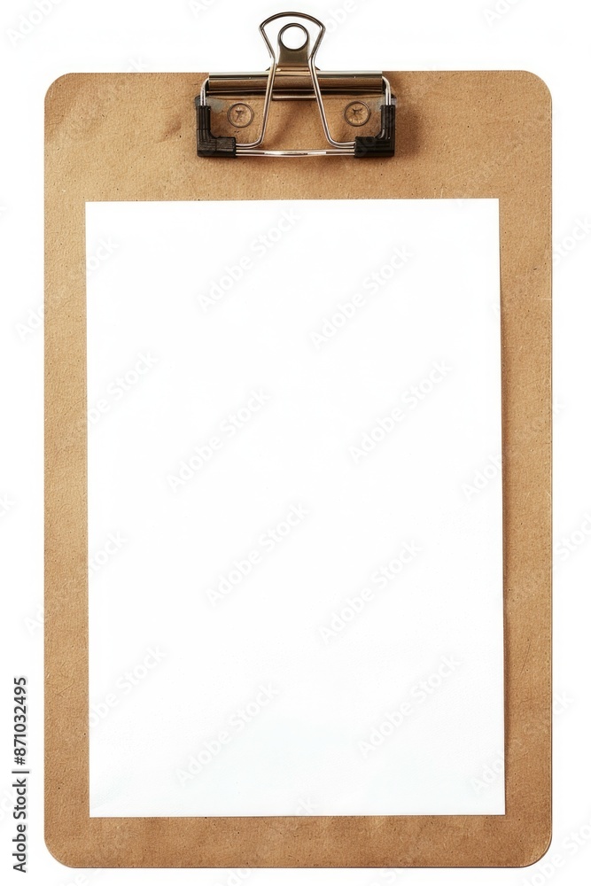 Aufkleber a simple clipboard with a piece of paper stuck on it