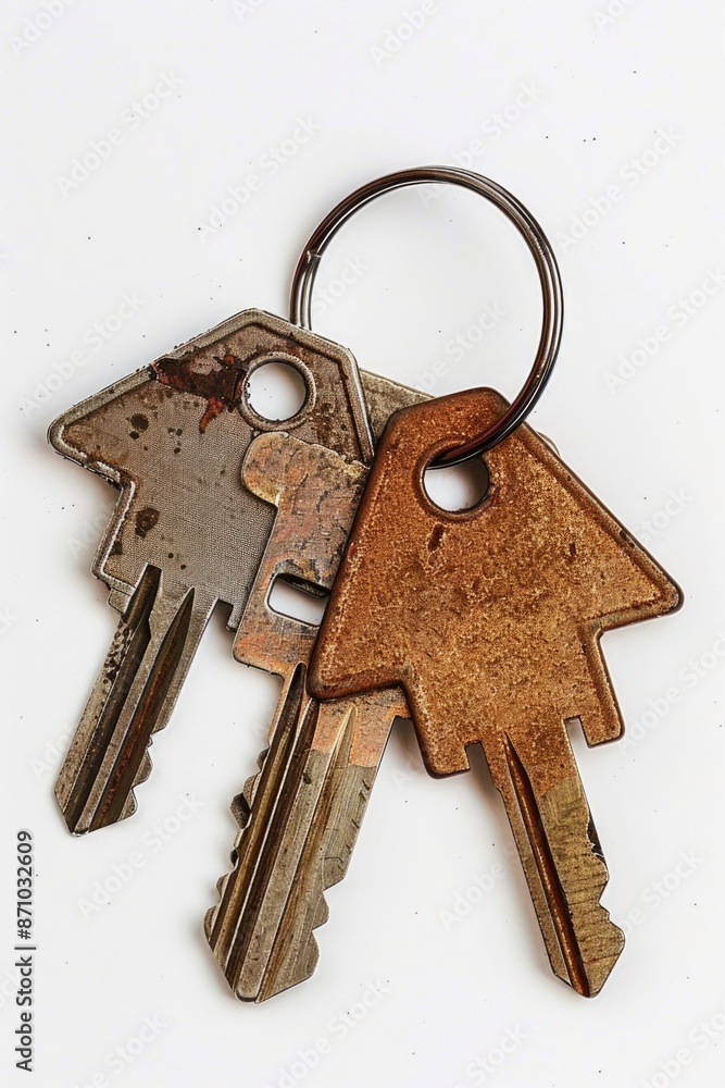 Aufkleber A pair of keys resting on top of one another, possibly in a decorative or symbolic context