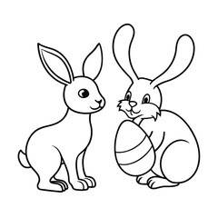 Easter bunny coloring page