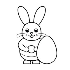 Easter bunny coloring page