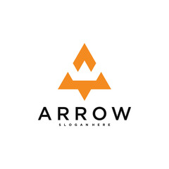 Initial letter A arrow logo design, Finance up arrow. Premium Vector