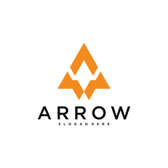 Initial letter A arrow logo design, Finance up arrow. Premium Vector