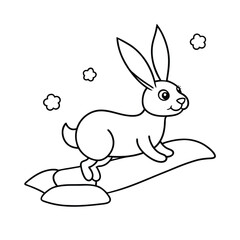 Easter bunny coloring page