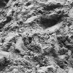 Rough Volcanic Rock Texture Close-Up Monochrome