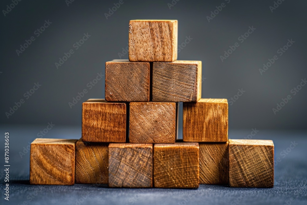 Poster a stack of wooden building blocks sits atop a flat surface, waiting to be used for creative play or 