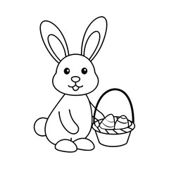 Easter bunny coloring page
