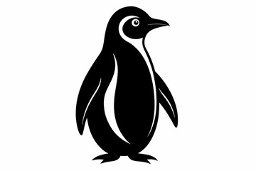 penguin, penguin silhouette vector illustration, penguin silhouettes