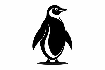 penguin, penguin silhouette vector illustration, penguin silhouettes