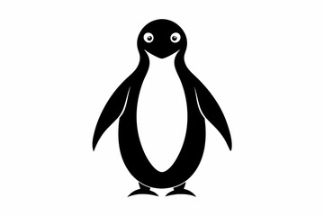 penguin silhouette vector illustration, penguin vector icon