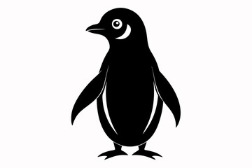 penguin silhouette vector illustration, penguin vector icon