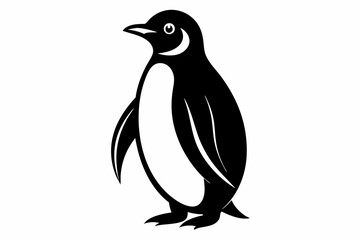 penguin silhouette vector illustration, penguin vector icon