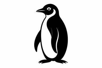 Naklejka premium penguin, penguin silhouette vector illustration, penguin silhouettes