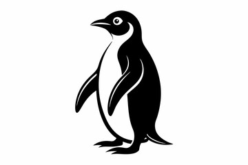 Obraz premium penguin, penguin silhouette vector illustration, penguin silhouettes