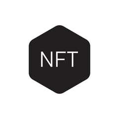 NFT Coin icon design, isolated on white background, vector illustration