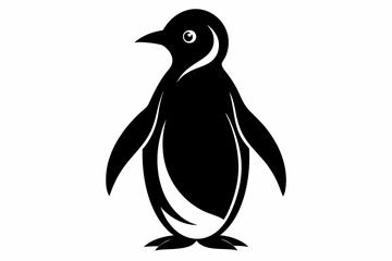 penguin, penguin silhouette vector illustration, penguin silhouettes