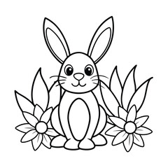 Easter bunny coloring page