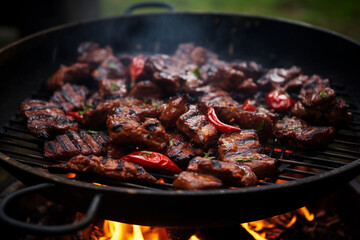 Liver fried on the grill. Generative AI tools