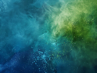 Obraz premium Green and Blue Powder, Generative AI Illustration