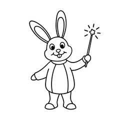 Easter bunny coloring page