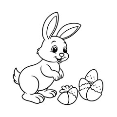 Easter bunny coloring page