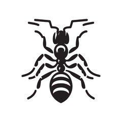 Ant silhouette vector