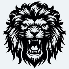 Obraz premium lion head vector