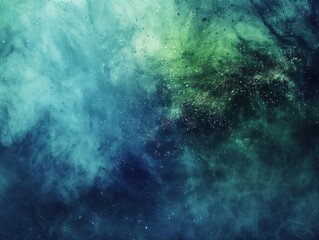 Obraz premium Green and Blue Powder, Generative AI Illustration