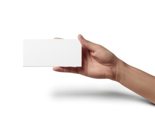Obraz premium Hand holding blank white card
