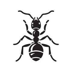Ant silhouette vector