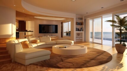 Fototapeta premium contemporary apartment home interior design background concept cozy comfort design and house beautiful ideas background